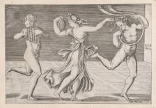 Speculum Romanae Magnificentiae: Dance of Fauns and Bacchants, 1518., 1518. Creators: Anon, Agostino Veneziano