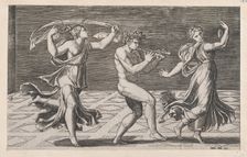 Speculum Romanae Magnificentiae: Dance of Fauns and Bacchants, early 16th ce..., early 16th century. Creators: Anon, Agostino Veneziano