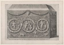 Speculum Romanae Magnificentiae: Decorated Sarcophagus with Arabesques, 1553., 1553. Creator: Anon