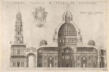 Speculum Romanae Magnificentiae: Design for the Basilica of St. Peter's in the Vatican, 1514. Creator: Unknown