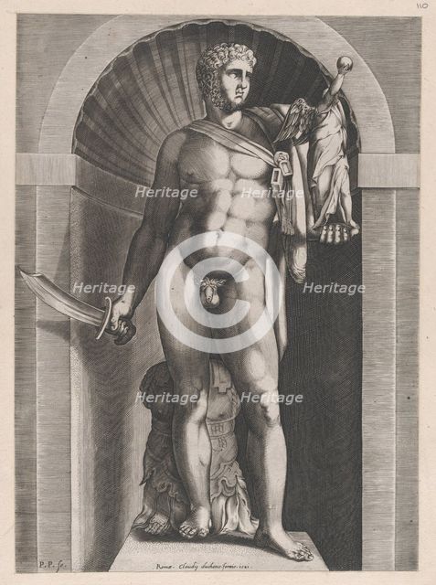 Speculum Romanae Magnificentiae: Diomedes with the Palladium in his left hand, 1582., 1582. Creator: Pieter Perret.