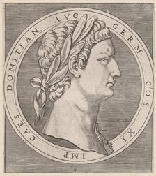 Speculum Romanae Magnificentiae: Domitian, from The Twelve Caesars, ca. 1500-1534., ca. 1500-1534. Creator: Marcantonio Raimondi