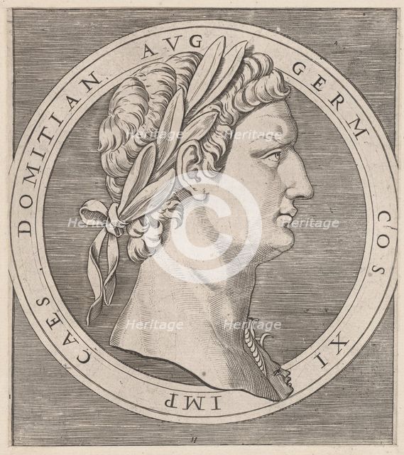 Speculum Romanae Magnificentiae: Domitian, from The Twelve Caesars, ca. 1500-1534., ca. 1500-1534. Creator: Marcantonio Raimondi.