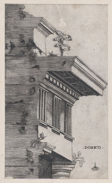Speculum Romanae Magnificentiae: Doric order, ca. 1537., ca. 1537. Creator: Master GA