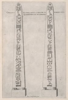 Speculum Romanae Magnificentiae: Egyptian Obelisk, mid-to-late 16th ce..., mid-to-late 16th century. Creator: Etienne Duperac