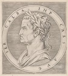 Speculum Romanae Magnificentiae: Galba, from The Twelve Caesars, ca. 1500-1534., ca. 1500-1534. Creator: Marcantonio Raimondi