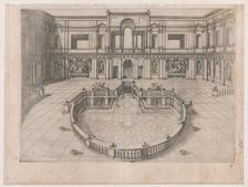 Speculum Romanae Magnificentiae: Great Hall within the Villa of Pope Julius, 16th ..., 16th century. Creator: Anon