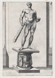 Speculum Romanae Magnificentiae: Hercules with the apples of the Hesperides, 1581., 1581. Creator: Diana Mantuana