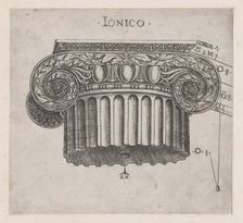Speculum Romanae Magnificentiae: Ionic capital, ca. 1537., ca. 1537. Creator: Master GA