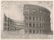Speculum Romanae Magnificentiae: Interior and Exterior of the Colosseum, 16th century., 16th century Creator: Anon