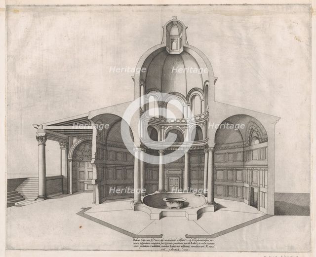 Speculum Romanae Magnificentiae: Interior of the Lateran, 16th century., 16th century. Creator: Nicolas Beatrizet.