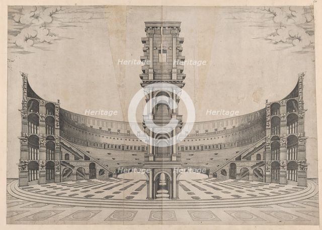 Speculum Romanae Magnificentiae: Interior Reconstruction of the Colosseum, 16th ce..., 16th century. Creator: Anon.