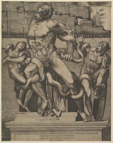 Speculum Romanae Magnificentiae: Laocoon, 16th century. Creator: Marco Dente