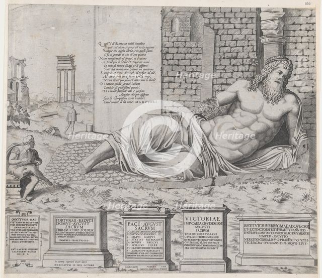 Speculum Romanae Magnificentiae: Marforius, 1550., 1550. Creator: Attributed to Nicolas Beatrizet.