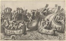 Speculum Romanae Magnificentiae: Naval Battle, 16th century., 16th century. Creator: Master of the Die