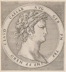 Speculum Romanae Magnificentiae: Nero, from The Twelve Caesars, ca. 1500-1534., ca. 1500-1534. Creator: Marcantonio Raimondi