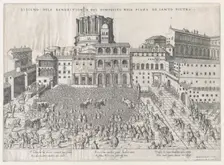 Speculum Romanae Magnificentiae: Papal Benediction, late 16th century., late 16th century. Creator: Giovanni Ambrogio Brambilla