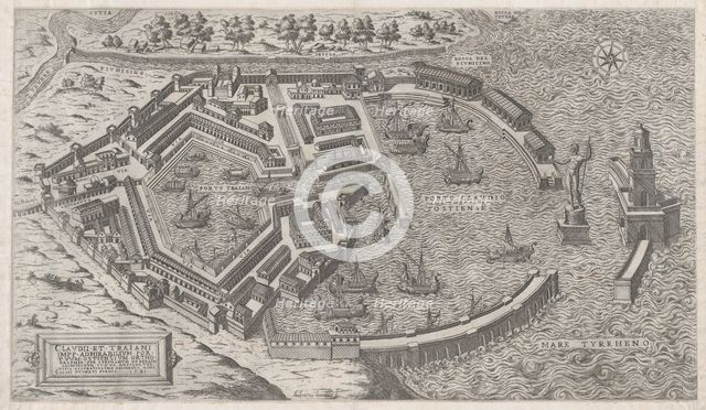 Speculum Romanae Magnificentiae: Port of Rome, 1581., 1581. Creator: Giovanni Ambrogio Brambilla.