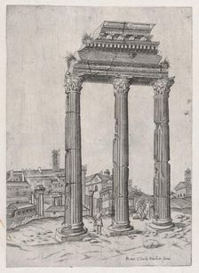 Speculum Romanae Magnificentiae: Portico of the Temple of Julius, 16th century., 16th century. Creator: Anon