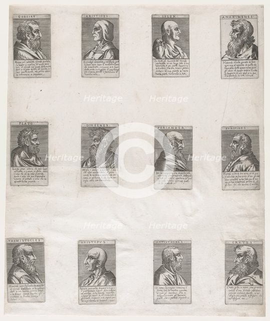 Speculum Romanae Magnificentiae: Portraits of the Ancient Philosophers, 16th century., 16th century. Creator: Anon.
