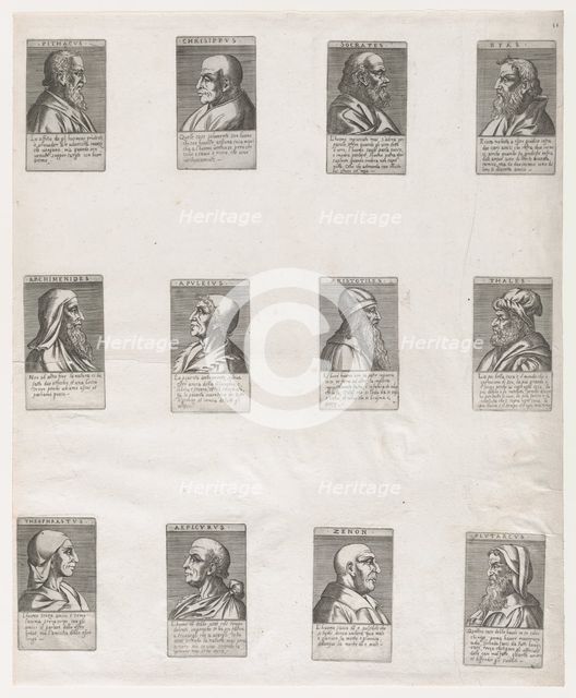 Speculum Romanae Magnificentiae: Portraits of the Ancient Philosophers, 16th century., 16th century. Creator: Anon.