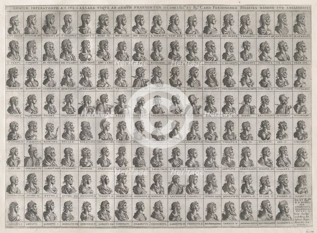 Speculum Romanae Magnificentiae: Portraits of the Emperors from Julius Caesar to Rudolf II..., 1582. Creator: Giovanni Ambrogio Brambilla.