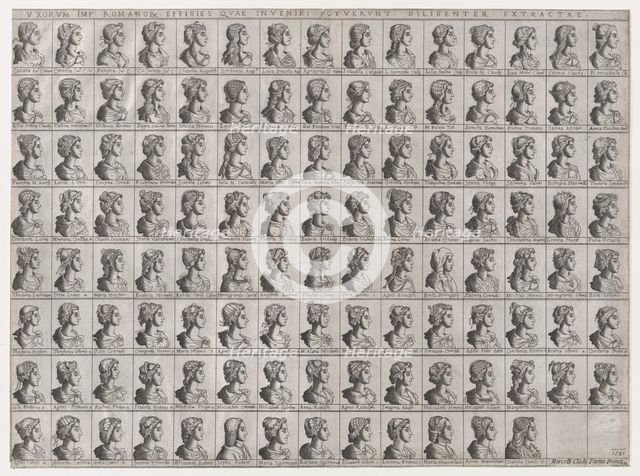 Speculum Romanae Magnificentiae: Portraits of the Wives of Roman Emperors, 1587., 1587. Creator: Anon.