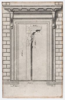 Speculum Romanae Magnificentiae: Plan of a doorway, 16th century., 16th century. Creator: Anon