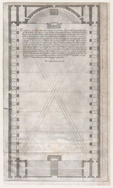Speculum Romanae Magnificentiae: Plan of the Vatican Teatro, in which the Vatican Tourname..., 1565. Creator: Anon