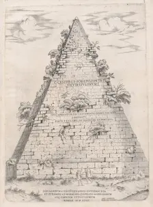 Speculum Romanae Magnificentiae: Pyramid of Caius Cestius, 1547., 1547. Creator: Anon