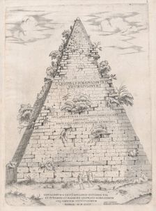 Speculum Romanae Magnificentiae: Pyramid of Caius Cestius, 1547., 1547. Creator: Anon