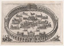Speculum Romanae Magnificentiae: Roman Naval Battle, 16th century., 16th century. Creator: Anon