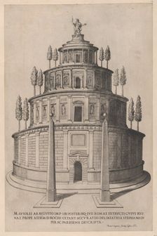 Speculum Romanae Magnificentiae: Sepulchre of Augustus, 1575., 1575. Creator: Etienne Duperac