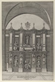 Speculum Romanae Magnificentiae: Sepulchre of Julius II, 1582., 1582. Creator: Giovanni Ambrogio Brambilla
