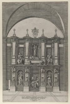 Speculum Romanae Magnificentiae: Sepulchre of Julius II, 1582., 1582. Creator: Giovanni Ambrogio Brambilla