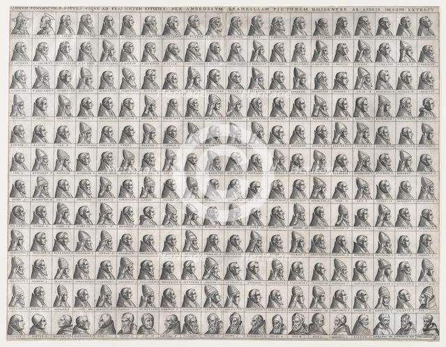 Speculum Romanae Magnificentiae: Small Portraits of the Popes from Christ to ..., late 16th century. Creator: Giovanni Ambrogio Brambilla.