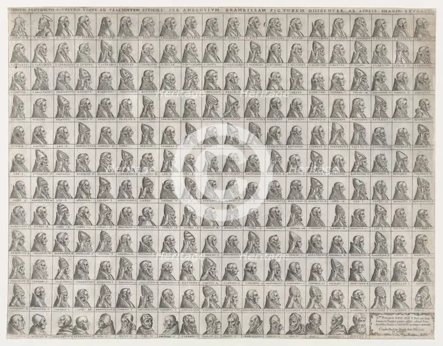 Speculum Romanae Magnificentiae: Small Portraits of the Popes from Christ to Sixtus V, 1585., 1585. Creator: Giovanni Ambrogio Brambilla.
