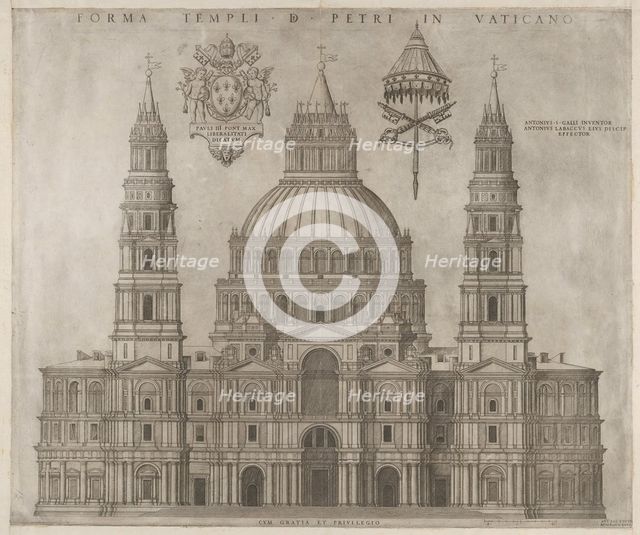 Speculum Romanae Magnificentiae: St. Peter's, 1547. Creator: Unknown.