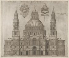 Speculum Romanae Magnificentiae: St. Peter's, 1547. Creator: Unknown