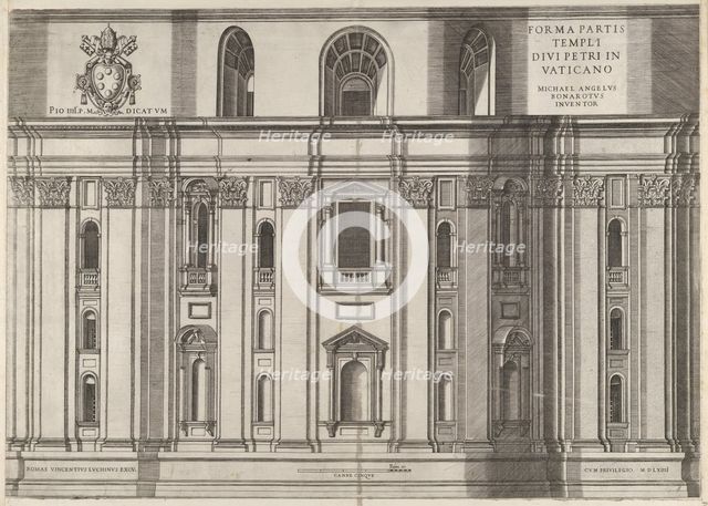 Speculum Romanae Magnificentiae: St. Peter's, 1564. Creator: Vincenzo Luchino.