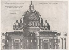 Speculum Romanae Magnificentiae: St. Peter's, 16th century., 16th century. Creator: Etienne Duperac