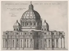 Speculum Romanae Magnificentiae: St. Peter's, 16th century., 16th century. Creator: Giovanni Ambrogio Brambilla