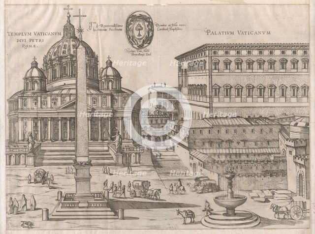 Speculum Romanae Magnificentiae: St. Peter's, 16th century., 16th century. Creator: Anon.