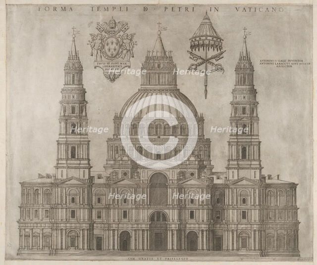 Speculum Romanae Magnificentiae: St. Peter's, 1547. Creator: Unknown.