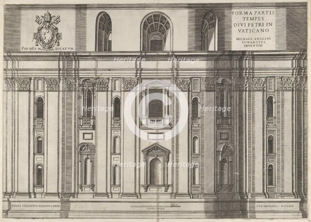 Speculum Romanae Magnificentiae: St. Peter's, 1564. Creator: Vincenzo Luchino.