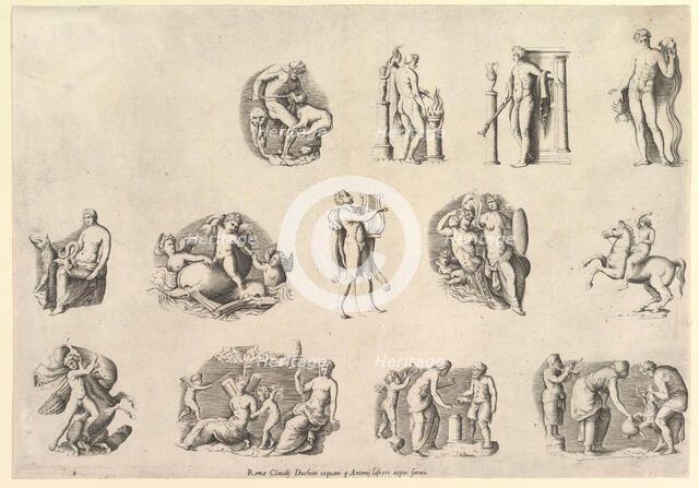 Speculum Romanae Magnificentiae: Subjects after Antiqu..., executed ca. 1550-77, printed after 1577. Creator: Unknown.