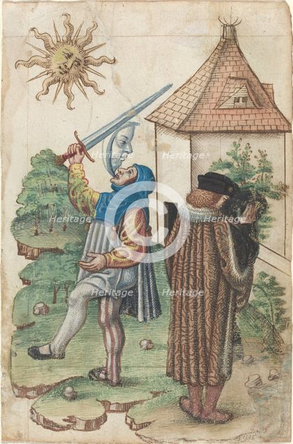 Speak Not Against the Sun and "Do Not Make Water Facing the Sun" [fol. 39 recto], c. 1512/1515. Creator: Unknown.