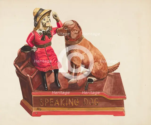 Speaking Dog Mechanical Bank, c. 1939. Creator: Einar Heiberg.