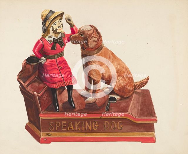 Speaking Dog Mechanical Bank, c. 1939. Creator: Einar Heiberg.