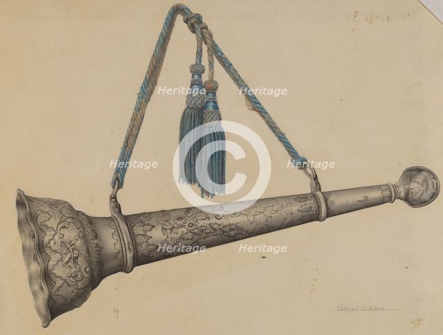 Speaking Trumpet, c. 1938. Creator: Samuel O. Klein.